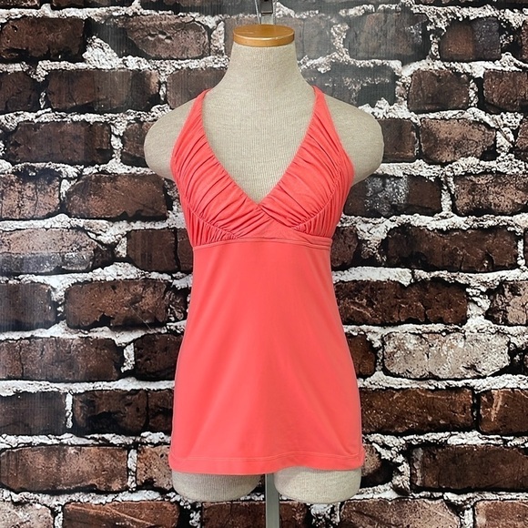 Lululemon Tank Top Women's 6 Orange Sleeveless V-Neck Athletic Shirt - Picture 5 of 14